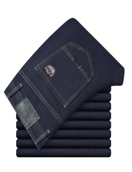 

spring mens stretch business black blue jeans classic style fashion casual loose fit denim trousers male brand pants 2011117611884