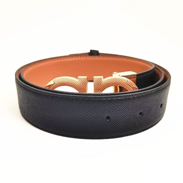 

belts for jeans luxury design men fashion print or smooth belt 3.5cm combination box size 95-125cm, Black;brown