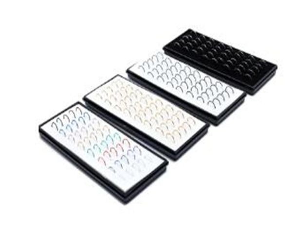 

40pcsbox approx 8x05mm colorful stainless steel nose hoop nose ring stud body piercing labret jewelry punk style1600895, Silver