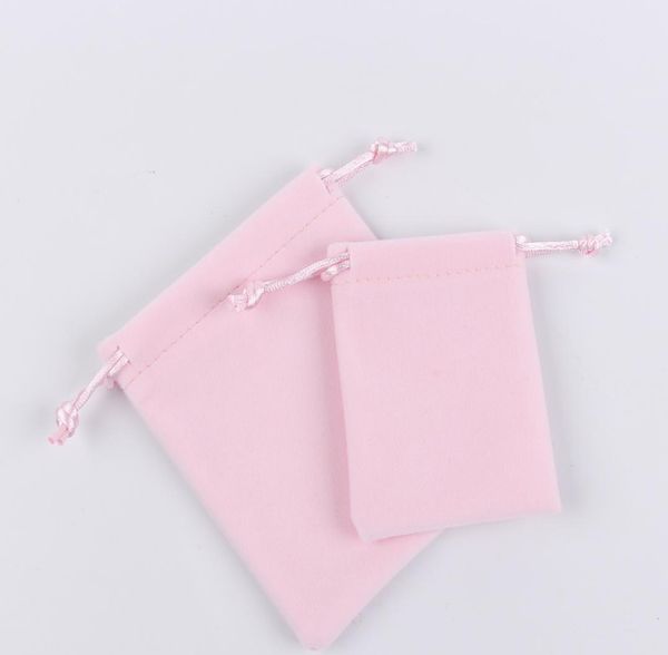 

3 sizes pink velvet jewelry pouch gift present package fit for necklace bracelet earring christmas bags9068719, Pink;blue