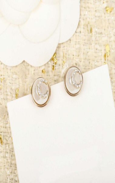 

stud earring round shape with diamond and white pearl beads for women wedding jewelry gift have box stamp ps39837935613, Golden