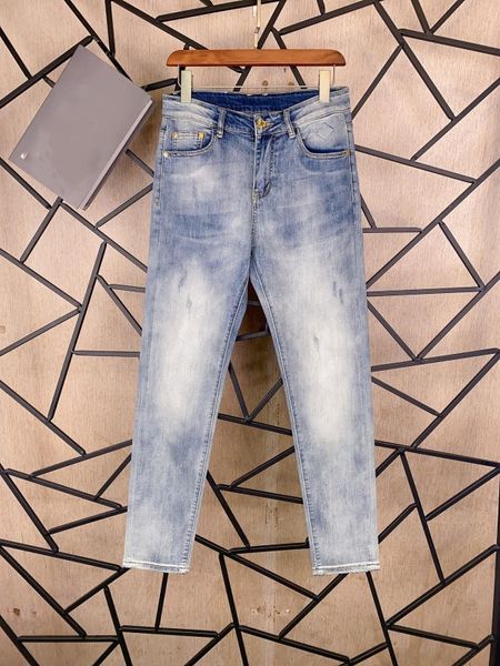 

new jeans for mens high stretch fabric washed pants man washed biker trousers fashion casual mature trendy denim pant hip hop motorcycle jea, Blue