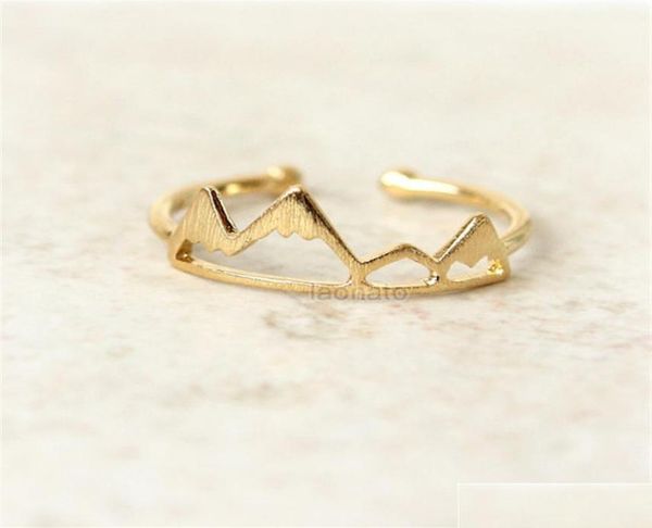 

band rings 10pcs gold sier handmade mountain peak ring valley jewelry gift for friends drop delivery dhgarden dhifp3198855, Silver