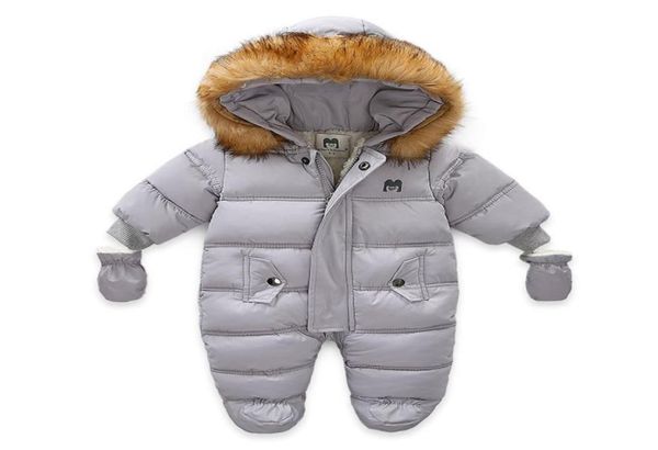 

new born baby winter clothes toddle jumpsuit hooded inside fleece girl boy clothes autumn overalls children outerwear baby product8194729, Blue