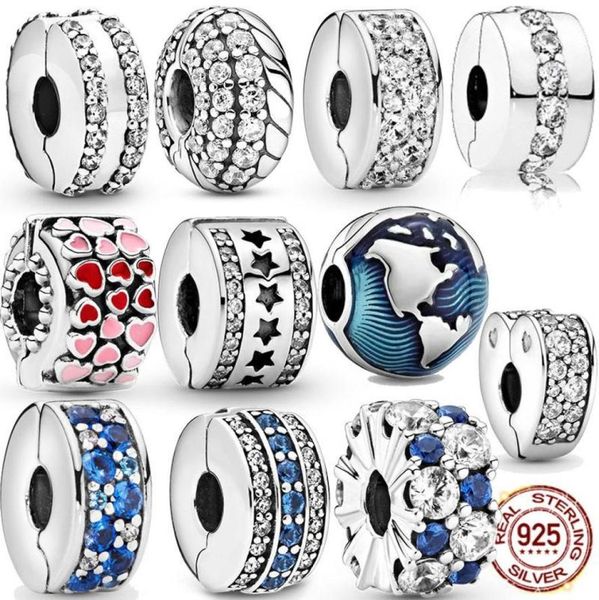 

other 2022 925 sterling silver cz pave pattern star heart zircon clip charm beads ser fit bracelet jewelry7292896