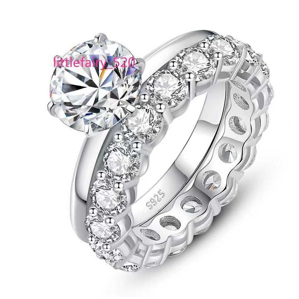 

band rings wholesale anello moissanite rings jewelry 925 sterling silver vvs moissanite engagement ring set for women