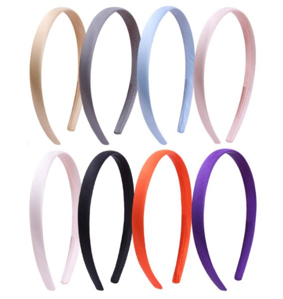 

15cm solid color plain haribands satin headband women hair accessories girls simple headbands head hoop tiaras2060376, Pink