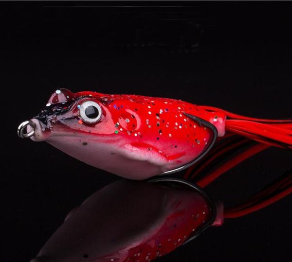 

3d soft lures fishing lure bait tackle 55cm13g rubber frog baits3892591