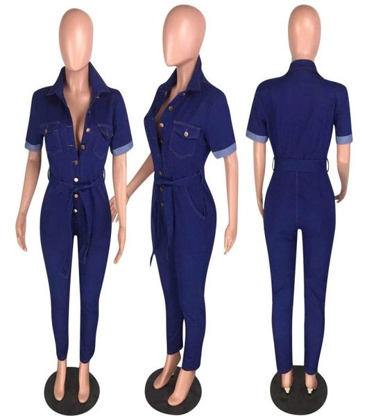 

new product 2021 summer drak blue lady jumpsuit women blue jeans jumpsuit clothing7793519, Black;white