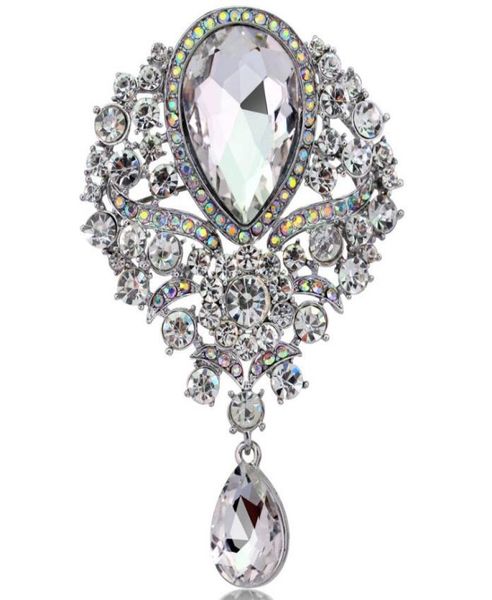 

new2020 rhinestone alloy brooch female european and american glass pendant brooch pin accessories fashion sell well6135646, Gray