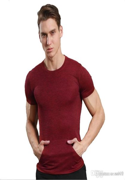 

sports casual short sleeve male slim collar tshirt012348342849