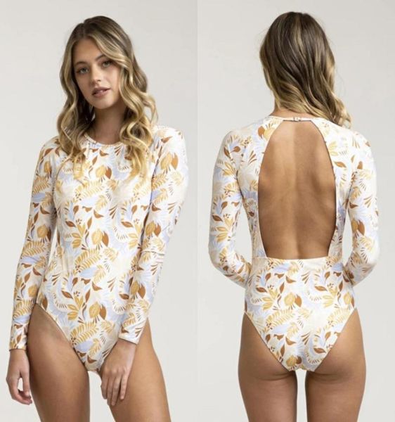 

twopiece suits surf rashguard long sleeve swimwear women one piece swimsuit rash guard swim suit bathing beach wear bodysuit7366599