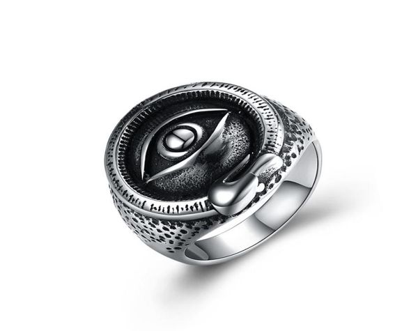 

ancient mayan band rings ring stainless steel eye pattern double layer ring fashionable simple generous designed jewelry men gifts9076254, Silver