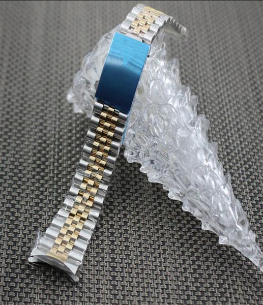 

17mm fivebead stainless steel watch accessories for journal type series 20mm strap stainless steel curved bracelet 13mm6378961, Black;brown