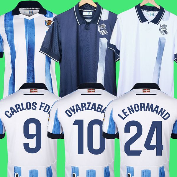 

real sociedad 2023 2024 soccer jersey oyarzabal x prieto portu david silva football shirt take 23 24 carlos fernandez camiseta de futbol men, Black;yellow
