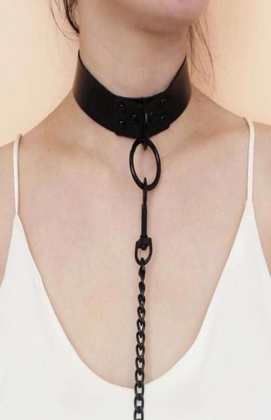 

chokers kirykle punk choker collar leather bondage cosplay goth jewelry women gothic necklace harajuku accessories5512253, Golden;silver
