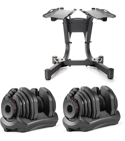 

adjustable dumbbell set workout weights 90lb 40kg stand included7825950
