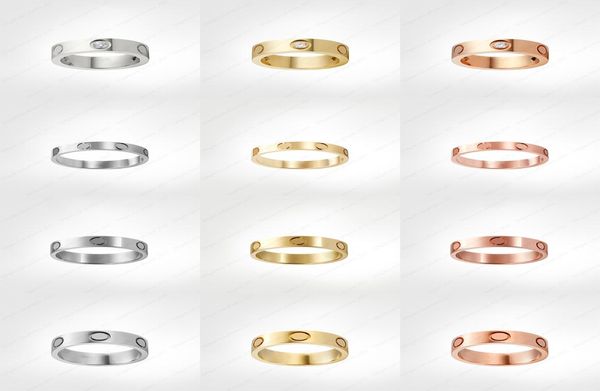 

luxury love screw ring 456mm titanium steel gold silver rose womens mens lovers rings classic designer jewelry9655853