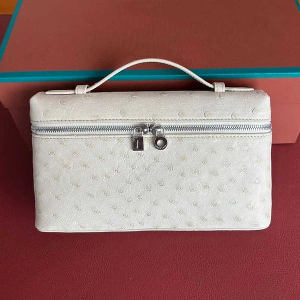 

loro piana bag lp19 evening women's clutch ostrich leather loro piana handbag women portable crossbody shoulder wallet