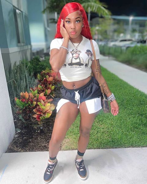 

spicy girl summer new gorilla anime print t-shirt short women's wear, White