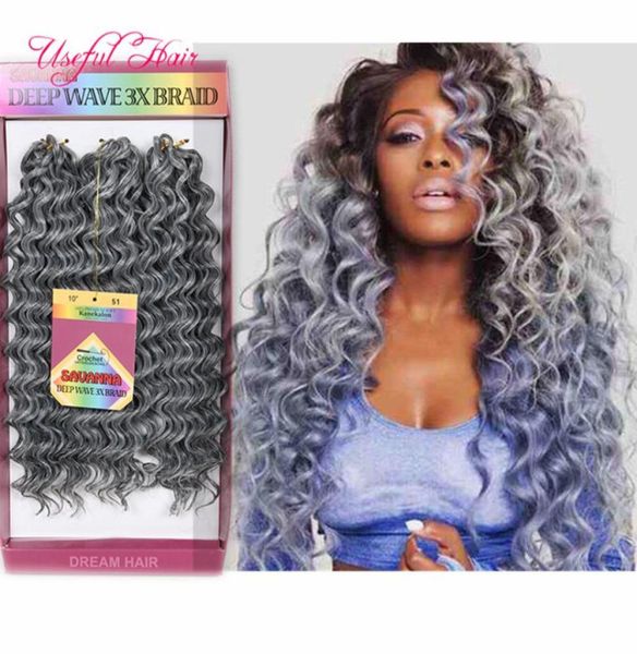 

tress 180g savana mambo synthetic brading hair jerry curlydeep wave crochet hair extensions 10inch marley braids8932100, Black
