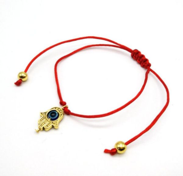 

20pcslot lucky string evil eye lucky red cord adjustable bracelet diy jewelry new3761416, Golden;silver