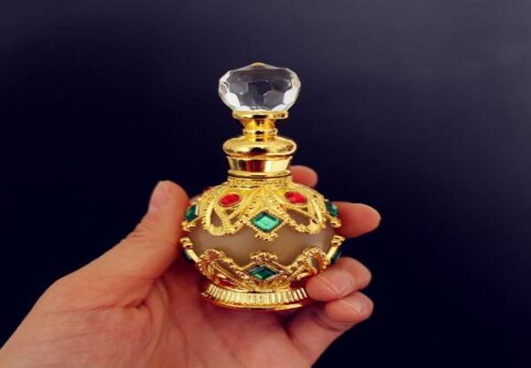 

2pcs perfume bottle 15ml vintage metal bottle essential oils dropper container beautiful decoration gift with 266088