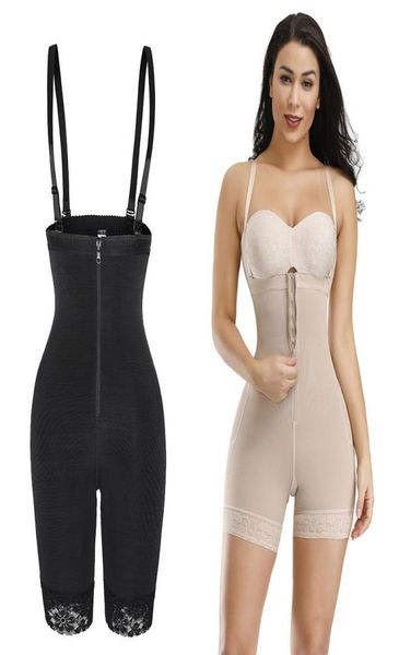 

women slimming full body shaper zipper tummy waist trainer short arm shapers underbust postpartum recovery shapewear butt lifter l4869413