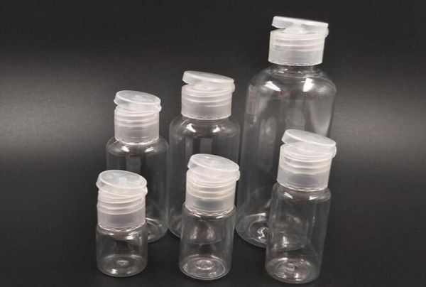 

whole 100pcslot empty squeeze jar makeup container bottle plastic travel clear empty save space5232443