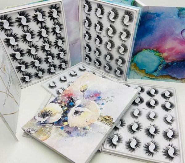 

very beautiful 20 pairs mink lashes book faux mink eyelashes with magnet box thick long false eyelashes fake eye lashes makeup eye9662033