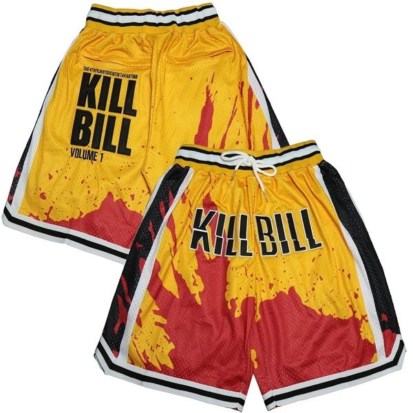 

men's shorts bg basketball shorts kill bill embroidery sewing zip pocket outdoor sport big size various styles yellow sandbeach shorts, White;black