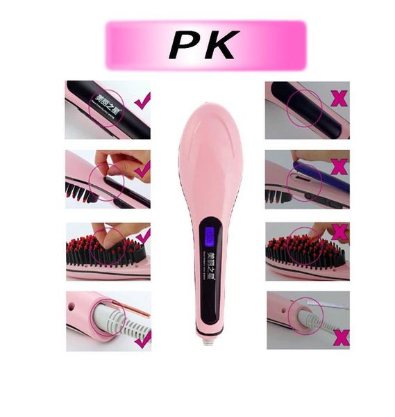 

beautiful star nasv hair straightener straight hair styling tool straightening comb digital temperature controller by dhl8913445, Silver