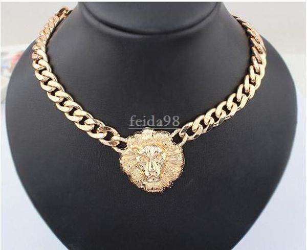 

big gold necklace for women animal head necklaces fashion gold chunky chain gold women4553480, Silver