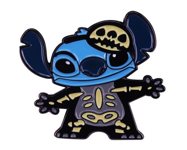 

skeleton brooch cute metal gifts for halloween badge kid pin clothes lapel whole2756082, Blue