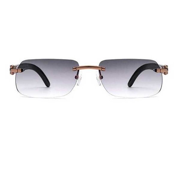 

natural horn man driving glasses uv400 rimless rectangle for vintage withkajia new, White;black