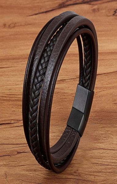 

fashion genuine leather bracelet for men hand charm jewelry multilayer male bracelet handmade jewelry8571075, Golden;silver