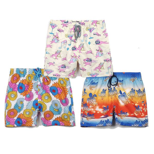 

high street vilebrequin shorts men's casual beach pants sports pant loose oversize style drawstring animal printed short trend designer, White;black