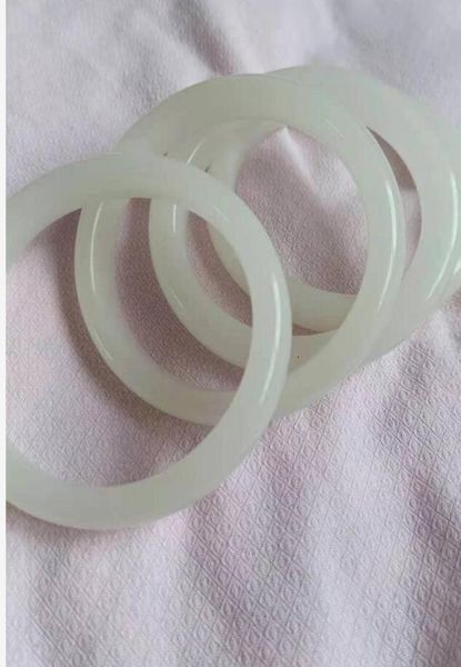 

5662mm hetian xinjiang china white jade bracelet ship ping a99617148, Black