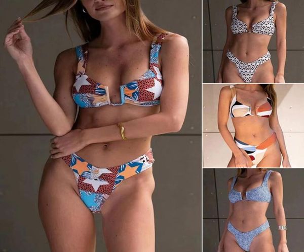 

fashion designer women swimwear mini brazilian swimsuit bikini set thongs beach party digital print bathing suit yout8482218, White