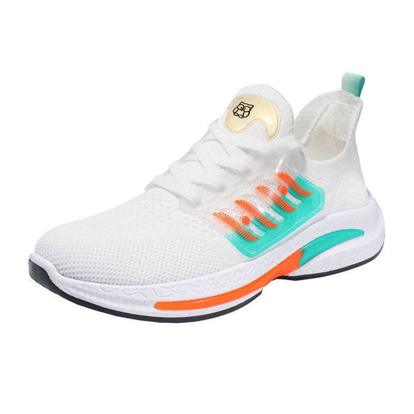 

mens breathable sneakers casual running shoes new style sports trainers for youth white green