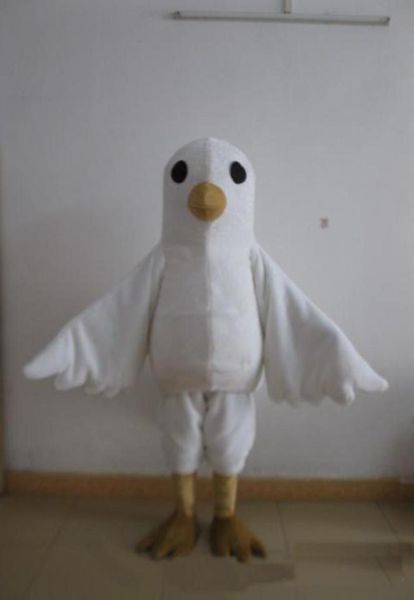 

2018 white bird mascot costume for to wear for for party7776786, Red;yellow