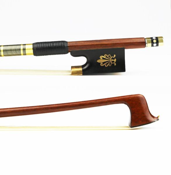 

new 44 pernambuco violin bow fast response good elasticity natural hair ebony frog round stick violin accessories 2486125
