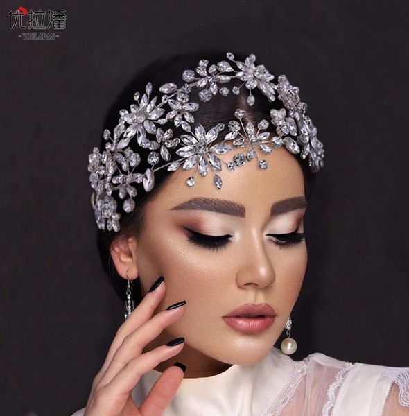 

double strand diamond headpieces wedding tiara baroque beautiful crown bride ladies jewelry crowns bride wedding accessories style7239440, Silver