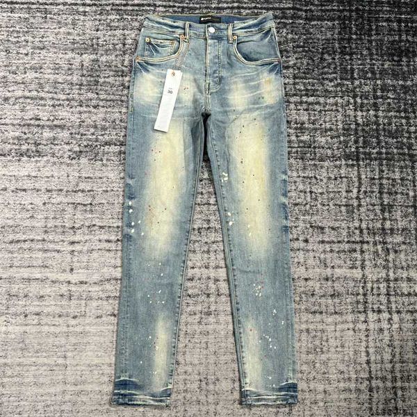 

men's distressed ripped skinny jeans purple designer mens jeans brand slim motorcycle moto biker causal men denim pants hip hop men jea, Blue