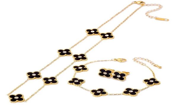 

luxury designers clover charm bracelet necklace for women018272201, Golden;silver