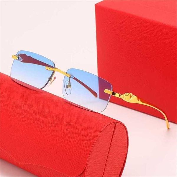 

new leopard head frameless for men and womenkajia new, White;black