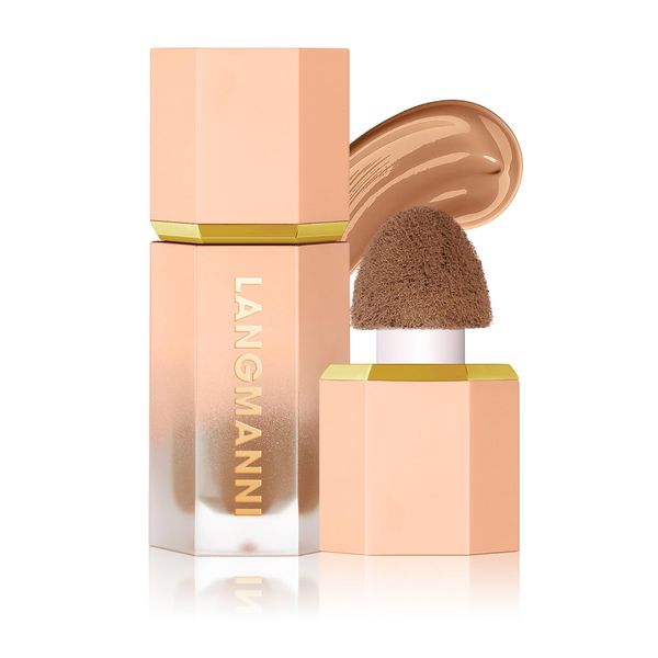 

langmanni liquid contour and concealer face sculpting & shading long-lasting, waterproof blendable texture