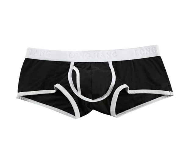 

underpants men u convex boxers breathable soft cotton mid rise underwear1200025, Black;white