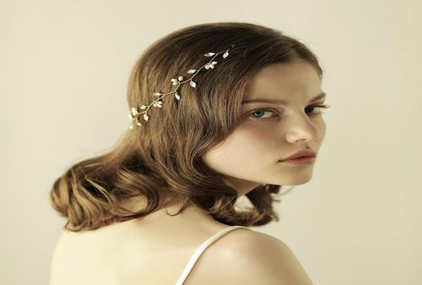 

new bridal headbands simple with pearls marquise rhinestones women hair jewelry wedding headpieces bridal accessories bwhp8147311273, Silver