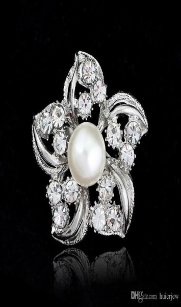 

brooch for women wedding broches fashion vintage rhinestone brooch clear crystal flower silver christmas brooches2572390, Gray